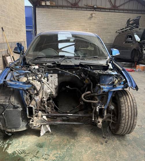 Vehicle stripped down for an engine out repair